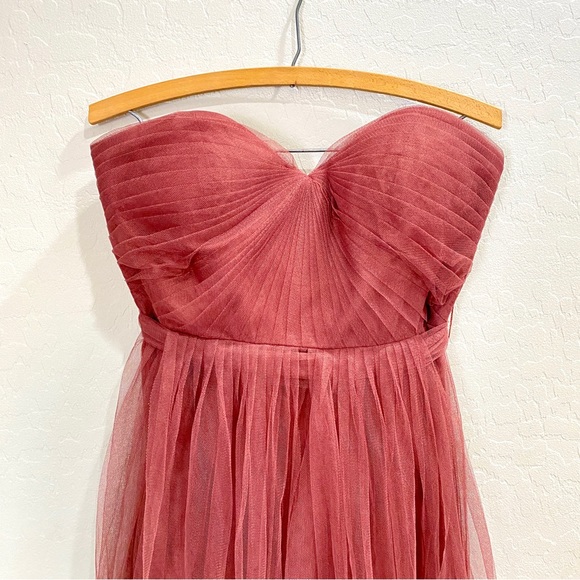 Jenny Yoo Aiden Convertible Gown Women’s Size 10 Strapless Sweetheart Dusty Pink - Picture 2 of 10